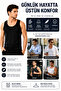 Men's Bamboo Undershirt 96% Bamboo Perforated Jacquard Breathable Flexible Casual Undershirt - 6