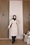 Linen Fabric Waterproof Lined and Belted Araboy Women's Trench Coat - 2