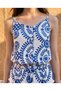 Women's Rope Strap V-Neck Buttoned Patterned Short Single Jersey Dress - 3