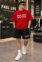 New Season Unisex T-Shirt and Shorts Pair Zero Printed Set - 2
