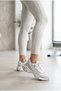 Women's Glitter Detailed Thick Serrated Sole Sneaker Lace-Up Comfortable Walking and Sports Shoes Chunky Casual Sneaker - 3