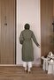 Linen Fabric Waterproof Lined and Belted Araboy Women's Trench Coat - 4