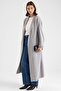 Long Casual Knitwear Cardigan Gray 8245 - 7