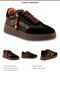 Kemal Aygün-Mammamia Women's Genuine Leather Leopard Detailed Zippered Casual Sneaker Sports Shoes