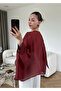 Burgundy Flying Cape Blouse - 2Y5026 - 5