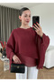 Burgundy Flying Cape Blouse - 2Y5026