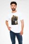 Angry Bear Drinking Coffee Printed White T-Shirt - 2