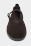 Nora Bitter Brown Suede Leather Buckle Detail Flat Sole Women's Ballerinas - 5