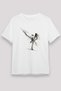 Karate Themed Printed White T-Shirt
