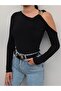Metal Detailed Asymmetrical Blouse E.H Collection - 3