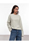Women's Cream Long Sleeve Striped Long T-Shirt 0098 - 2