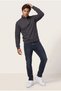 Men's 6213 Stand Collar Embroidered Thessaloniki Sweatshirt Smoked