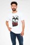 Cute Cat Printed Unisex White T-Shirt with Bow Tie - 2