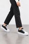 Linear Women's Patterned Casual Sports Shoes Black-White - 3