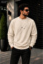 Men's Airplane Trace Stripe Minimal Graphic Printed Cycling Round Neck Casual Sweatshirt