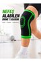 Flexible Knee Support Black Green Knitted Knee Brace for Sports Exercise and Daily Use