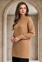 Patterned Knitwear Sweater K6030 Camel - 3