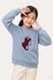 Girl's Appliqued Embroidered Crew Neck 2-Piece Sweatshirt - 5