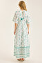 Long Paisley Pattern Dress - 5