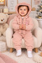 Sweet Baby Girl 3-Piece Winter Tracksuit Set Premium 3-Yarn Ruffled Hooded Top and Bottom Set - 2
