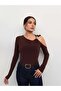Metal Detailed Asymmetrical Blouse E.H Collection - 4