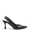Women's Pointed Toe 8 cm New Trend Heeled Closed Toe Open Back Full Mold Classic Heeled Shoes
