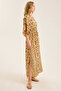 Long Dv Collar Dress - 2