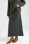 Scarf Detailed Skirted Knitwear Set Haki̇ 9471-Tk - 7