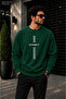 Men's Street Style Orbit Minimalist Printed Cycling Round Neck Casual Sweatshirt