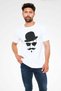 Hipster Printed Unisex White T-Shirt - 2