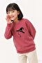 Girl's Appliqued Embroidered Crew Neck 2-Piece Sweatshirt - 7