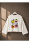100% Cotton Mixed Fruit Print - Crew Neck Long Sleeve T-Shirt\Blouse - 2