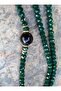 Special Design Onyx Natural Stone Necklace - Green - - 2