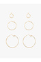 Stone-Studded Hoop Earrings