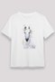 White Horse Printed Unisex White T-Shirt