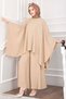 Bat Sleeve Casual Trousers Double Suit Camel - 4