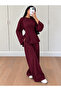 Women's Modal Waist-Fitted Flared Sleeve Wide Leg Pants Two-Piece Set 0242 - 4