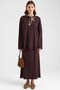 Scarf Detailed Skirted Knitwear Set Brown 9471-Tk - 3
