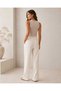 Women's Crew Neck Sleeveless Ribbed Slim Fit Knitwear Body Blouse - 3