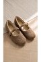 Women's Dark Mink Rabbit Fur Buckle Daily Ballerinas 1 cm Byndtav01 - 8