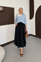 Women's High Waist Flowy Tencel Fabric Long Skirt