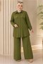 Shirt Collar Pants Suit 21011 - 2