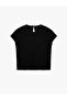 Crew Neck Short Sleeve Stone Detailed Knit Sweater - 2