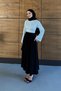 Women's Draped Tencel Fabric Long Skirt with Elastic Waist - 5
