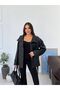Waist-Tied Stand Collar Double-Breasted Faux Leather Jacket - 3