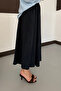 Women's Elastic Waist Pocketed Tencel Fabric Long Flared Skirt - 5