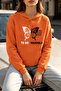 Unisex Butterfly Tobe Printed Oversize Hoodie Hooded Sweatshirt