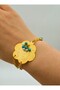 Turquoise Stone Bracelet - Gold Color -