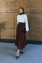 Women's Draped Tencel Fabric Long Skirt with Elastic Waist - 4
