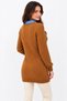 Women's Denim Collar Button Detailed Knitted Knitwear Tunic - 3